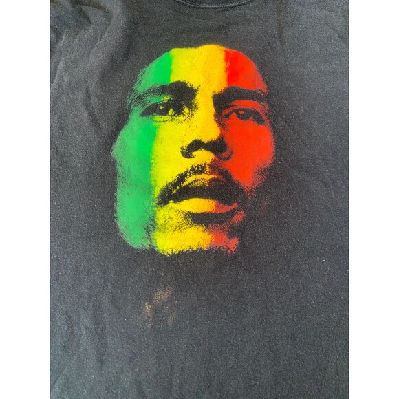 Vintage Y2K Black Bob Marley Redemption Song promo Album graphic tee L - Picture 2 of 9